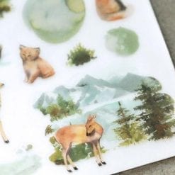 Mu Print On Stickers Green Forest