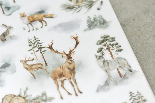 Mu Print On Stickers Forest Mist