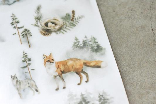 Mu Print On Stickers Forest Mist