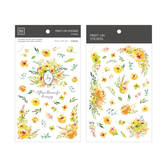 MU Print-On Stickers - Yellow Garden