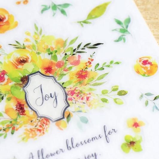 MU Print-On Stickers - Yellow Garden