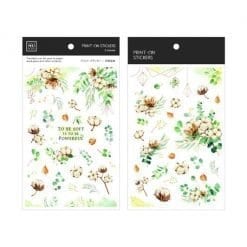 MU Print-On Stickers - Cotton Flowers and Greenery