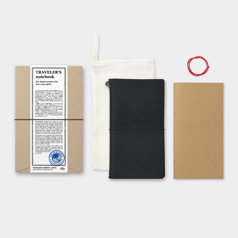 Traveler's Notebook Leather Cover Black by Traveler's Company Japan