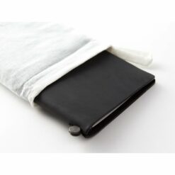 Traveler's Notebook Leather Cover Black by Traveler's Company Japan dust bag