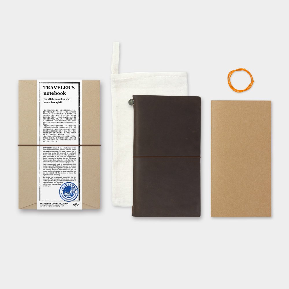 Traveler's Company Notebook Standard Size Brown Cover