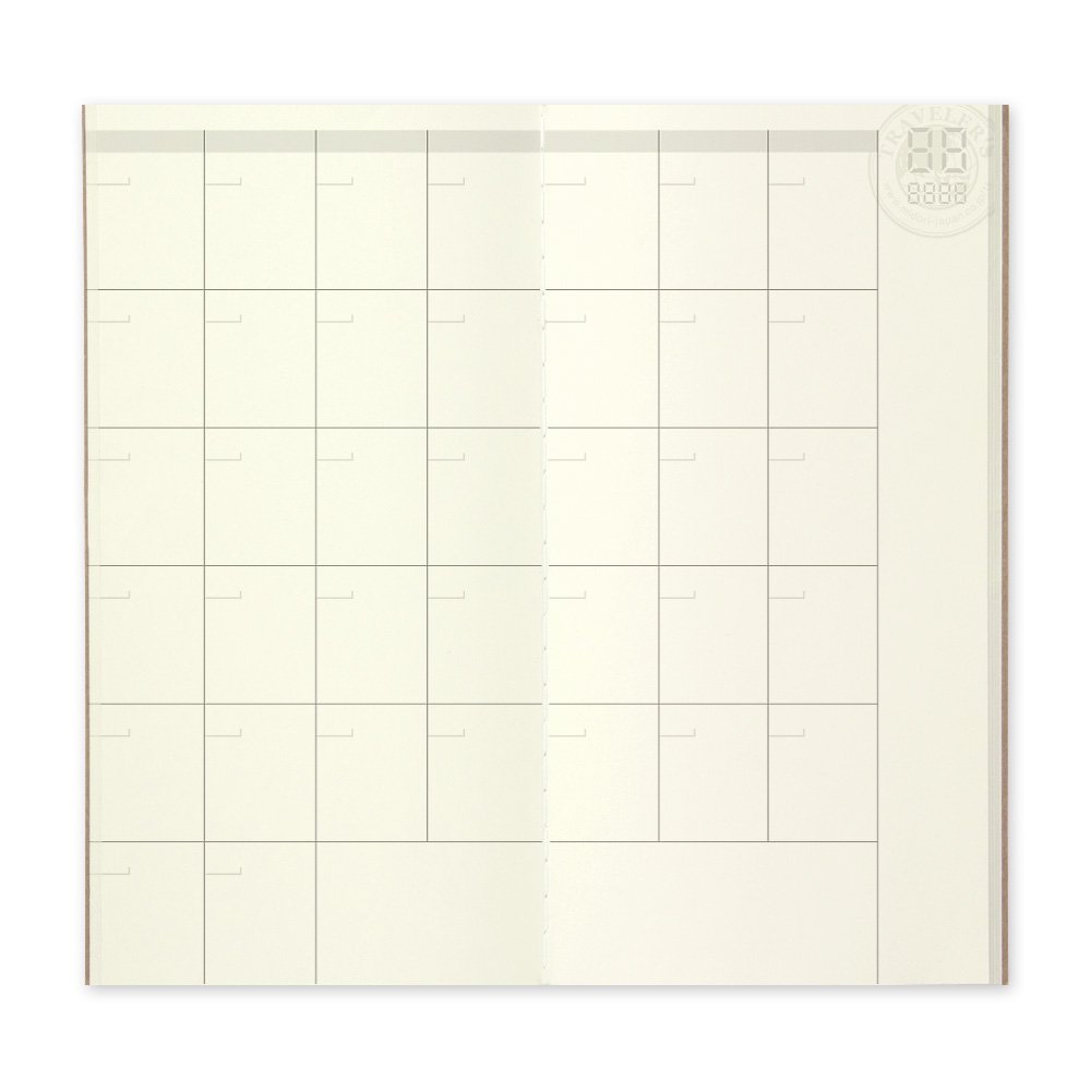 TRAVELER'S Notebook Refill 017 - Free Diary (Monthly)
