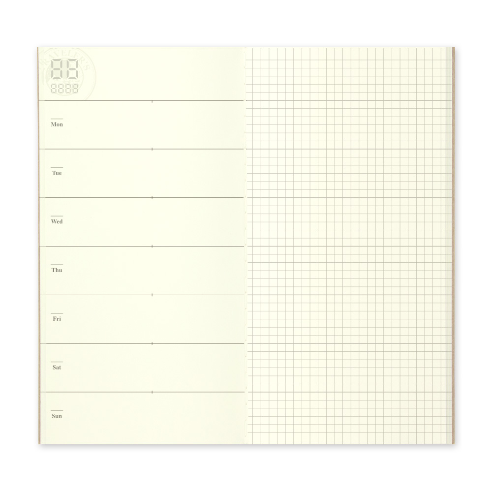 TRAVELER'S notebook Refill Free Diary Weekly + Grid Notebook 019
