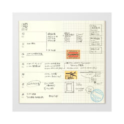 TRAVELER'S notebook Refill Free Diary Weekly + Grid Notebook 019
