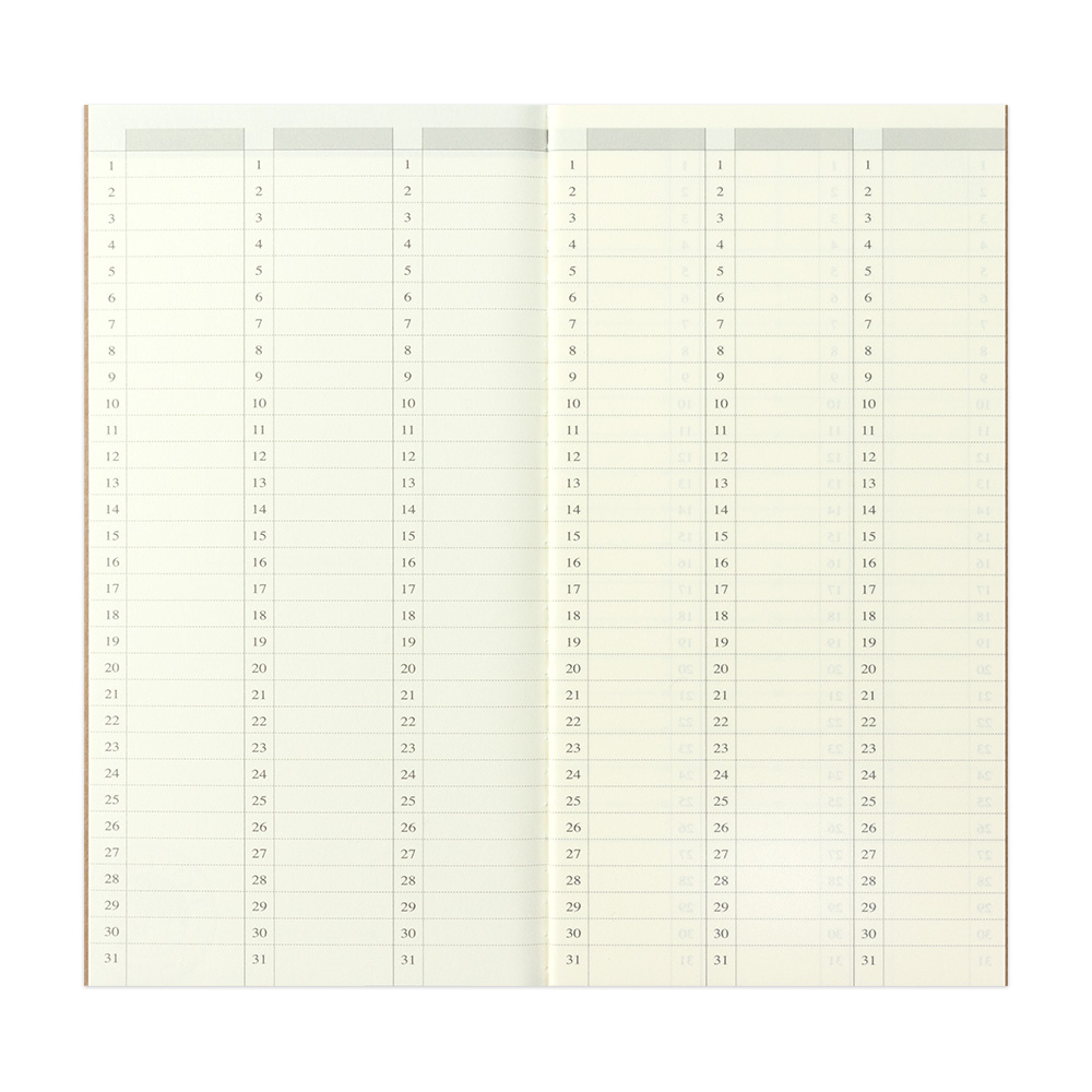 TRAVELER'S notebook Refill Weekly Free Vertical 018