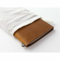 Traveler's Notebook Leather Cover Camel by Traveler's Company Japan dust bag