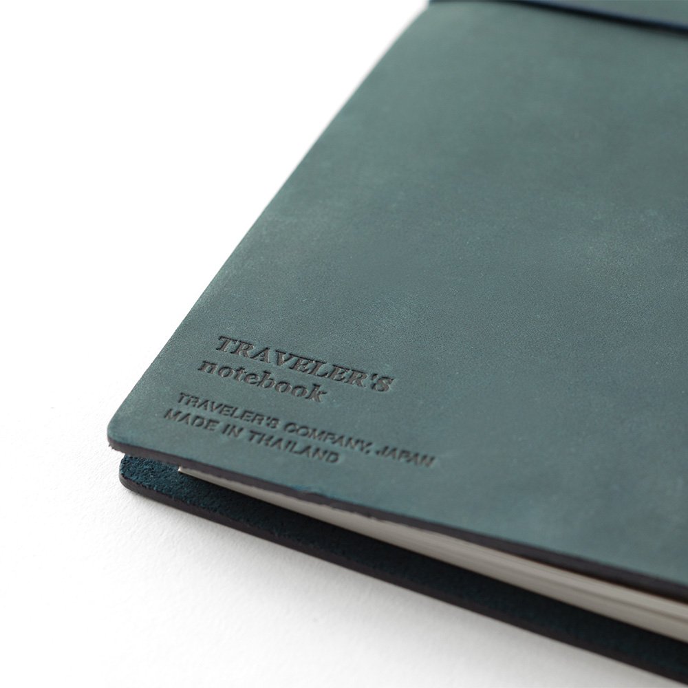 Traveler's Notebook Leather Cover Blue by Traveler's Company Japan cover detail