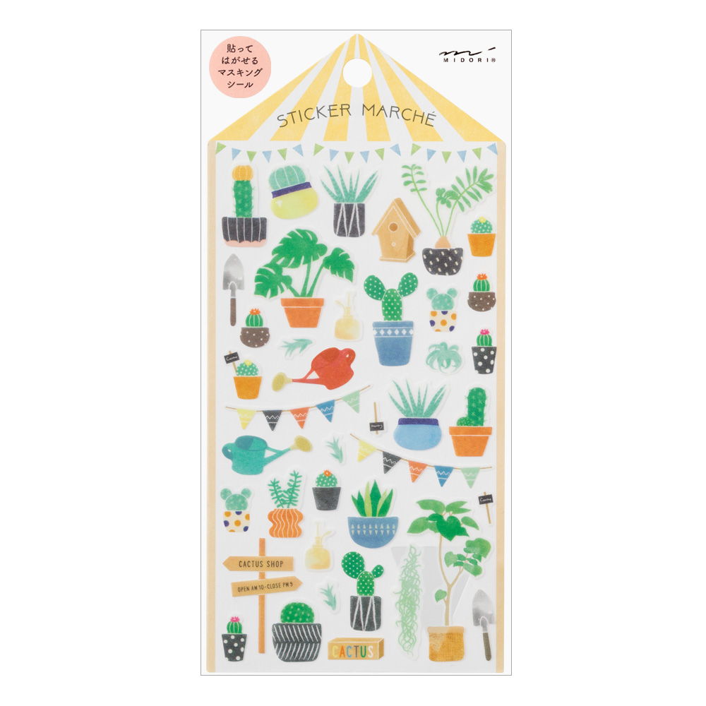 Midori Sticker 2377 Marché Cactus