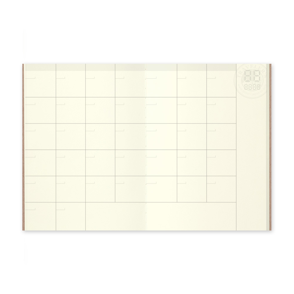 TRAVELER'S Notebook Passport Size Refill 006 - Free Diary, Monthly - Image 3