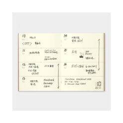 TRAVELER'S Notebook Passport Size Refill 007 - Free Diary, Weekly