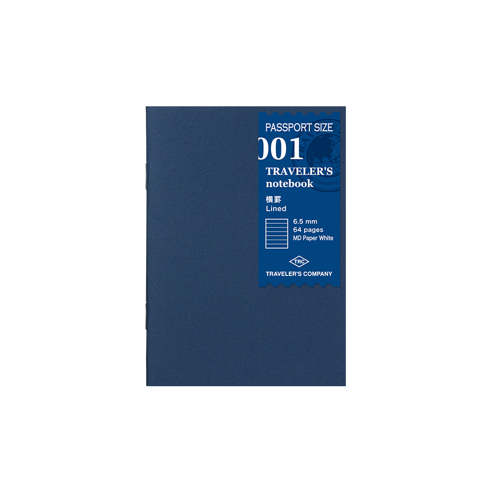 TRAVELER'S Notebook Passport Size Refill 001 - Lined MD Paper