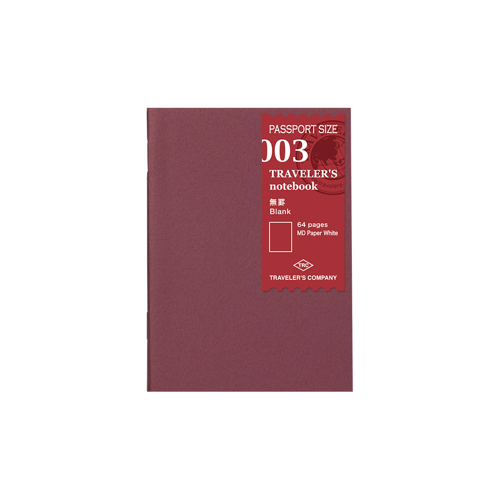 TRAVELER'S Notebook Passport Size Refill 003 - Blank MD Paper