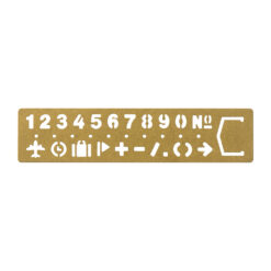 TRAVELER'S Company Brass Stencil Bookmark Number