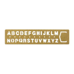 TRAVELER'S Company Brass Stencil Bookmark Alphabet