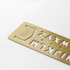 TRAVELER'S Company Brass Stencil Bookmark Alphabet - Image 4
