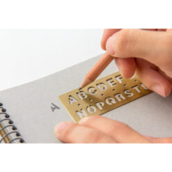 TRAVELER'S Company Brass Stencil Bookmark Alphabet - Image 3