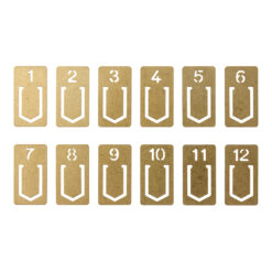 TRAVELER'S Company Brass Clips x 12, Numbered
