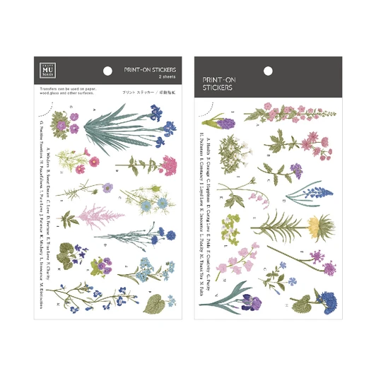 MU Print-On Stickers - Flower Encyclopedia