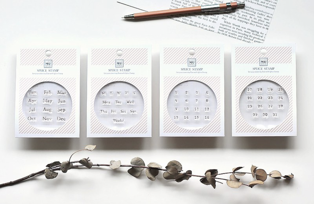 MU My Icon Clear Stamp Set No. 00 Calendar