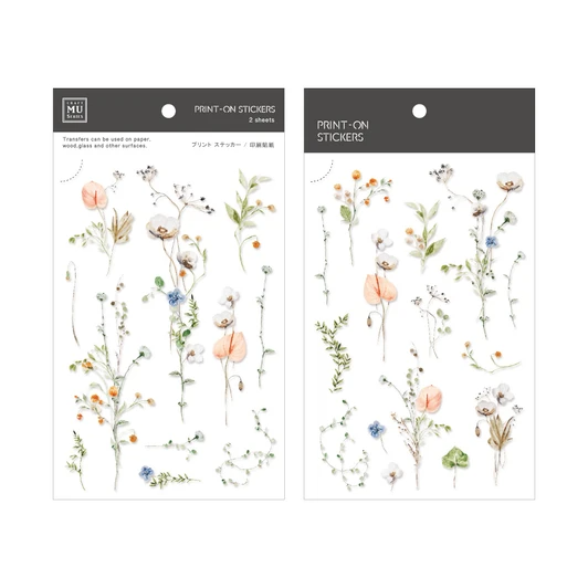 MU Print-On Stickers - Delicate Flowers