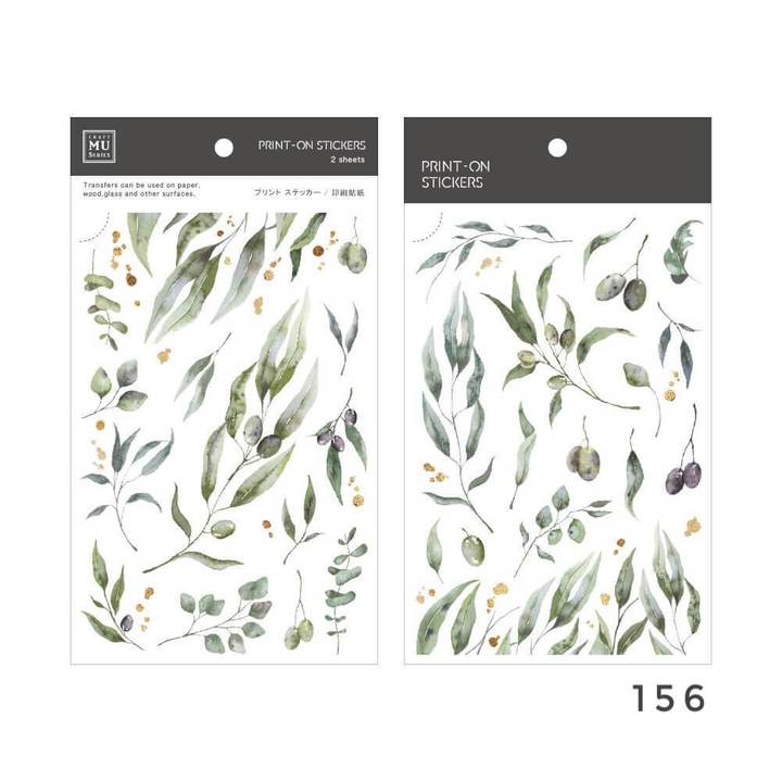 MU Print-On Stickers - Olive Branches