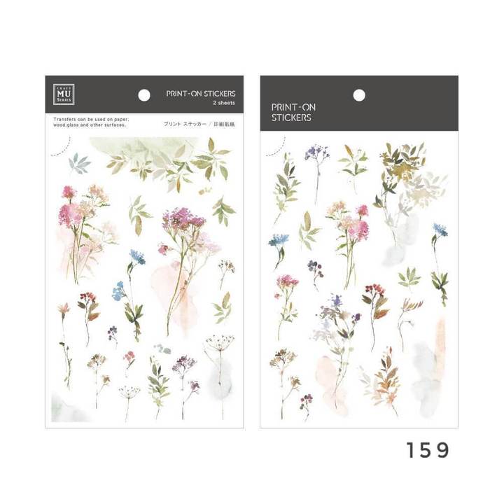 MU Print-On Stickers - Flower Shades