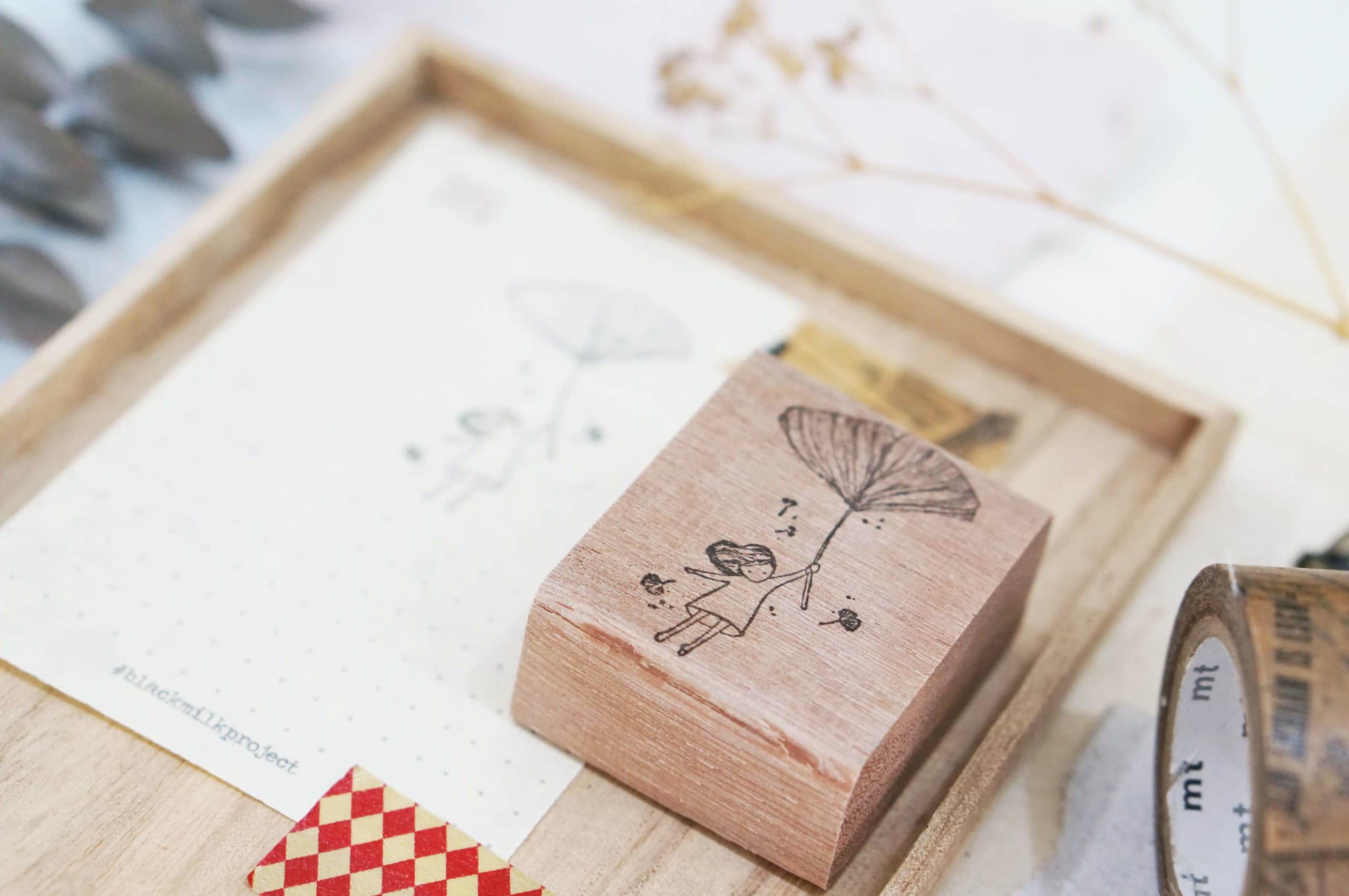 Black Milk Project Rubber Stamps - Gingko Girl