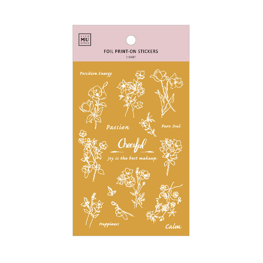 MU Print-On Foil Stickers - Happiness