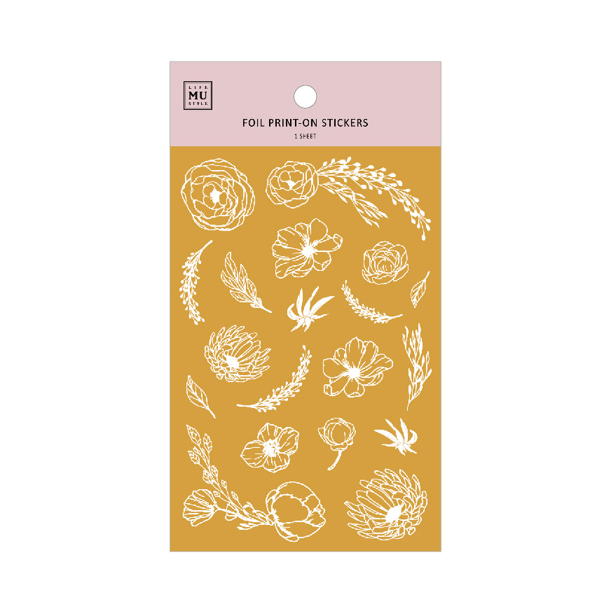 MU Print-On Foil Stickers - Dahlias