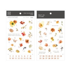 MU Print-On Stickers - Flowers Numbers
