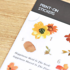 MU Print-On Stickers - Flowers Numbers