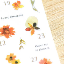 MU Print-On Stickers - Flowers Numbers