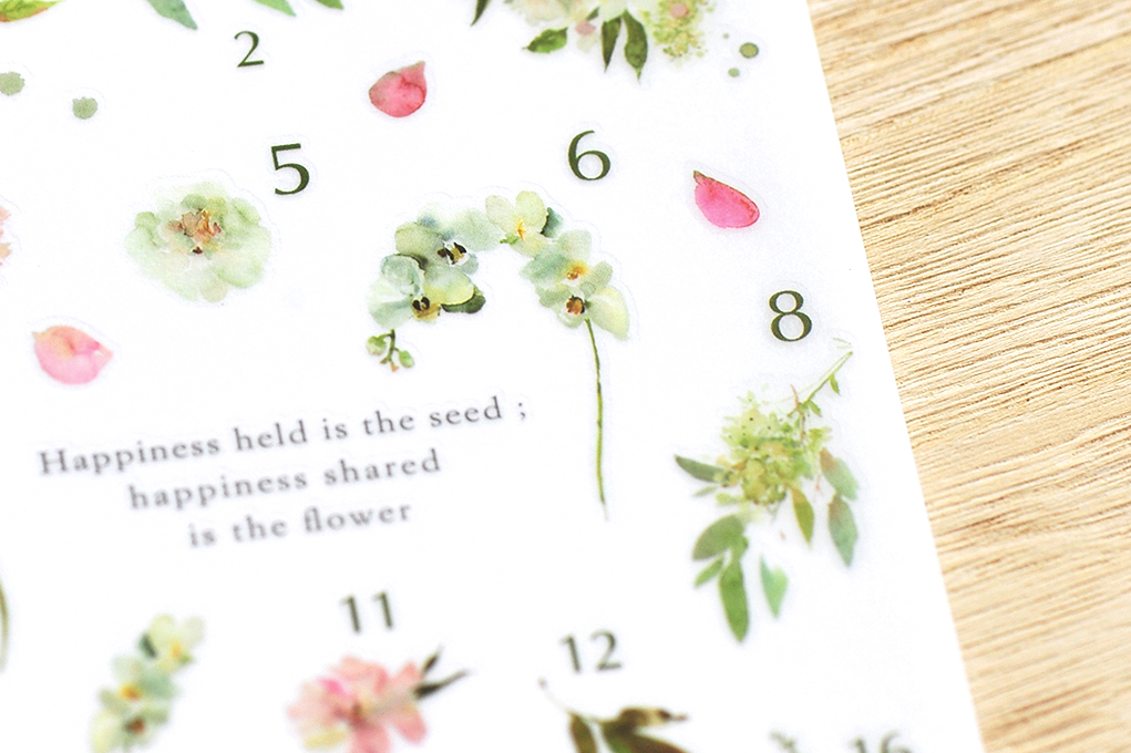 MU Print-On Stickers - Delicate Flowers Numbers - Image 2