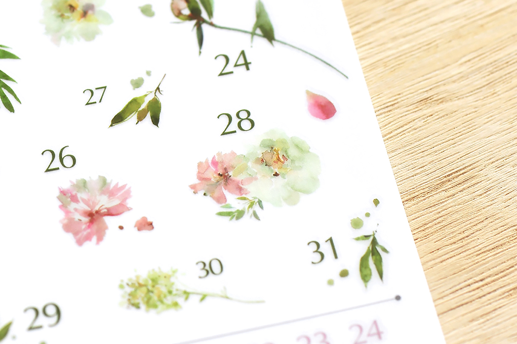 MU Print-On Stickers - Delicate Flowers Numbers - Image 3