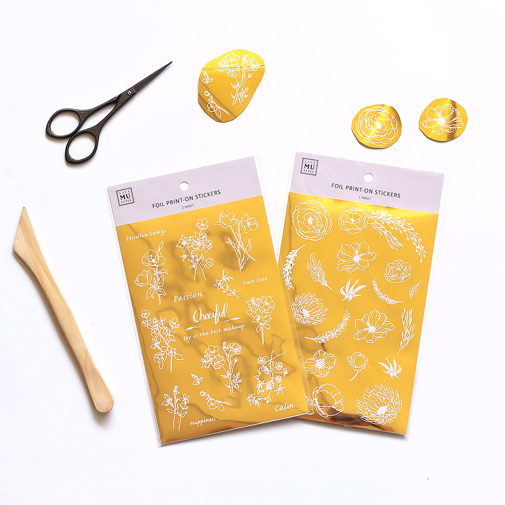 MU Print-On Foil Stickers - Happiness