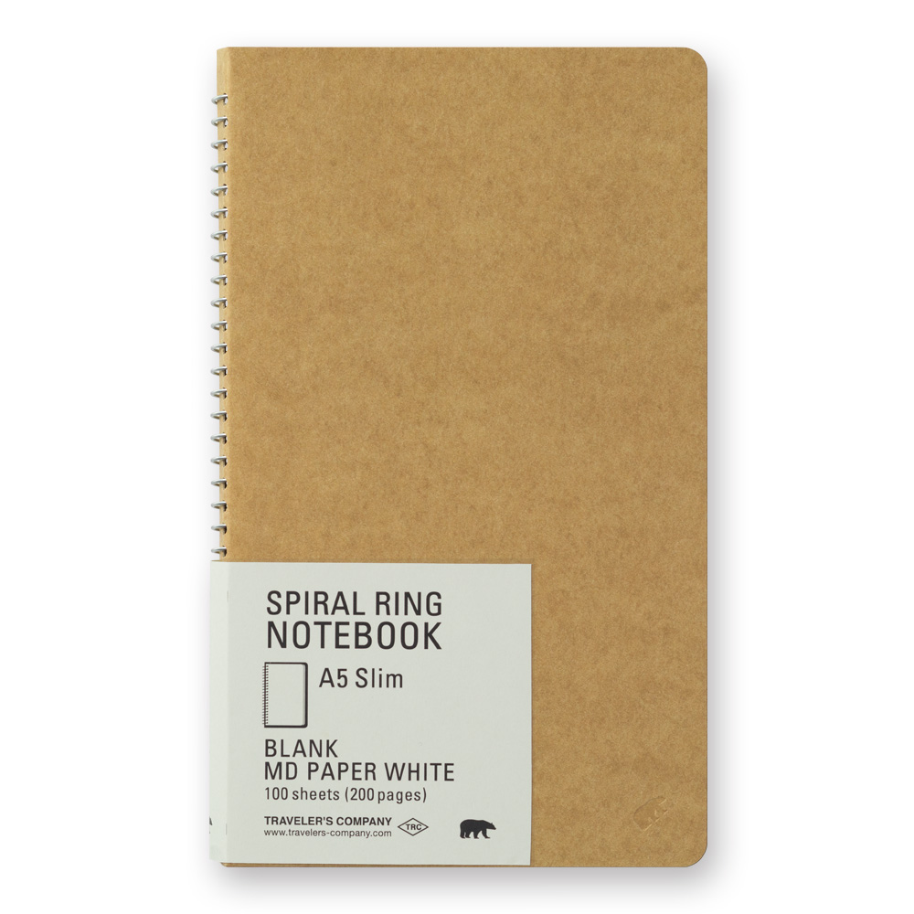 Traveler's Company Spiral Ring Notebook - A5 Slim White