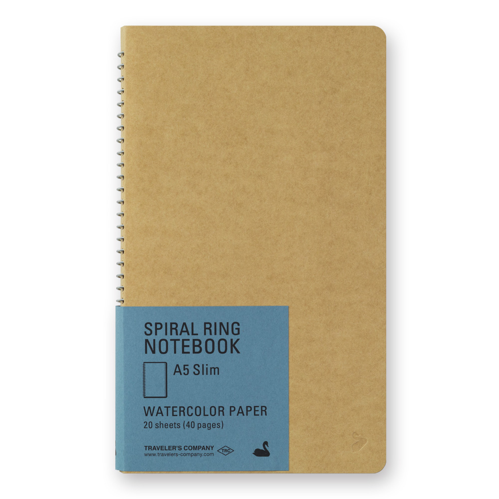 Traveler's Company Spiral Ring Notebook - A5 Slim Watercolour Paper
