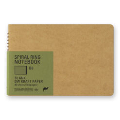 Paper: DW Kraft paper, Blank 80 sheets (160 pages), Handbound with Single Spiral Rings (Copper Color) / Size: H130 x W193 x D18mm