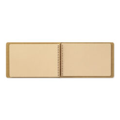 Paper: DW Kraft paper, Blank 80 sheets (160 pages), Handbound with Single Spiral Rings (Copper Color) / Size: H130 x W193 x D18mm