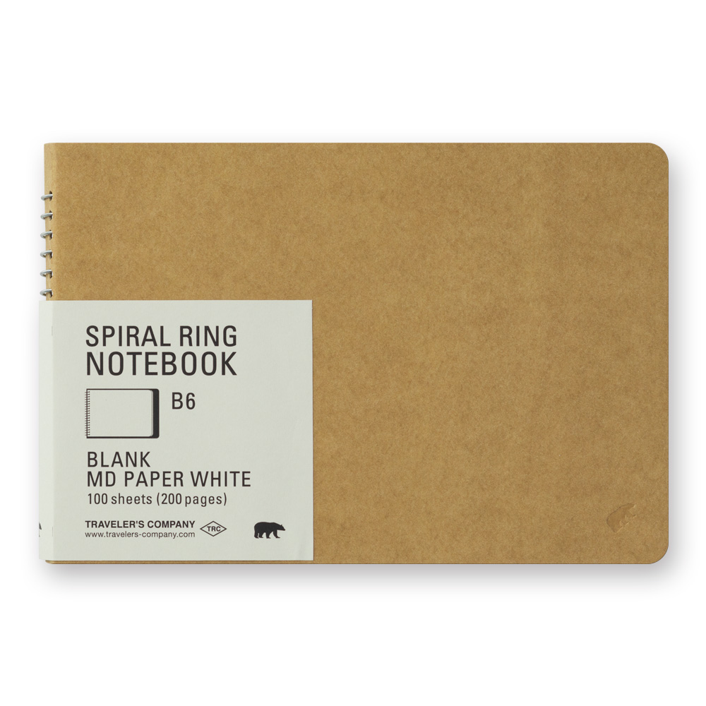 Traveler's Company Spiral Ring Notebook - B6 Slim White