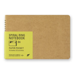 Traveler's Company Spiral Ring Notebook - B6 Slim Paper Pocket