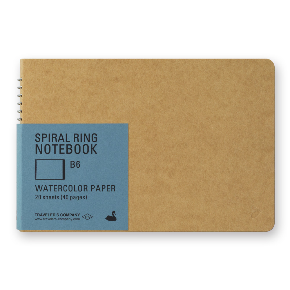 Traveler's Company Spiral Ring Notebook - B6 Slim Watercolour Paper