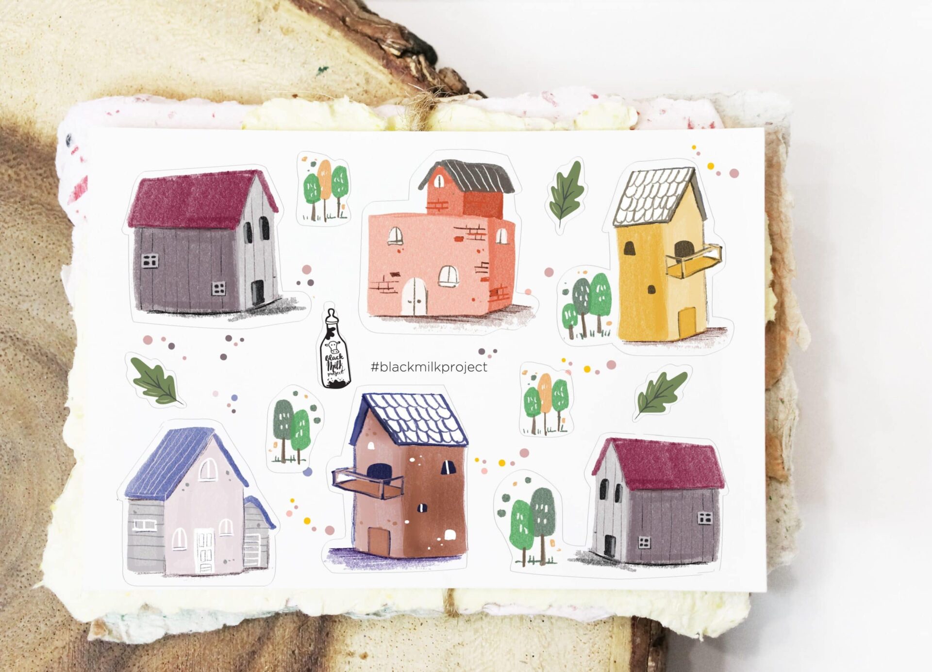Black Milk Project Stickers - Mini Houses