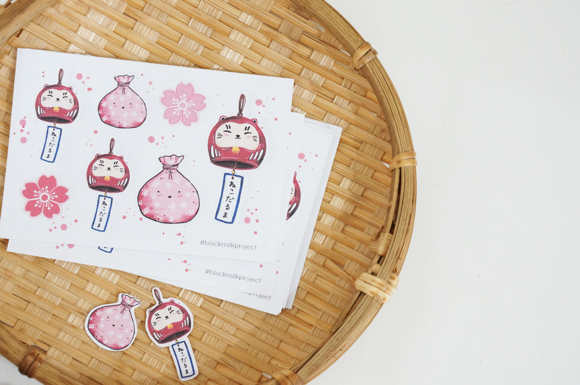Black Milk Project Stickers - Neko Daruma - Image 2