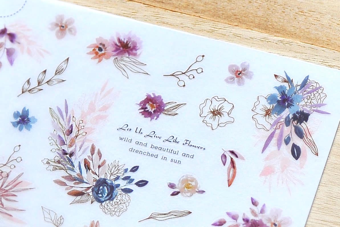 MU Print-On Stickers – Live like Flowers in Pink