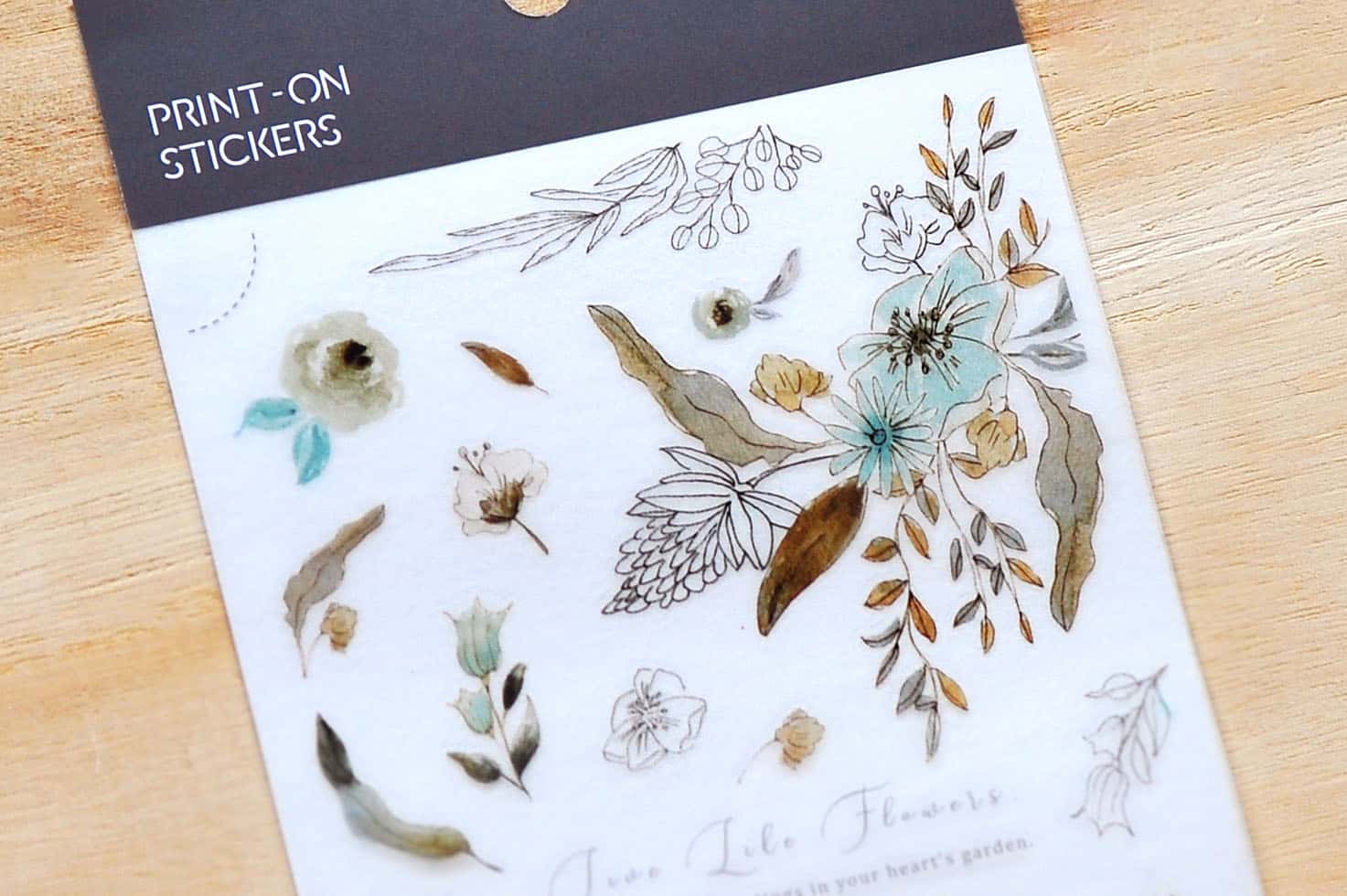 MU Print-On Stickers – Live like Flowers in Green